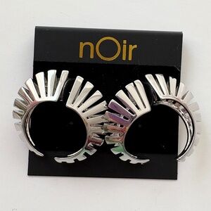 Noir NYC silver cage earrings